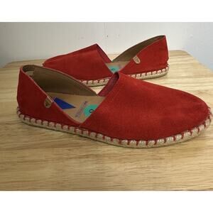 Verbenas Womens‎ Espadrilles 8 Carmen Serraje Jute Boho Slip On Suede Red